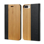Phone Case Natural Wood Card Pocket & Kickstand