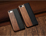 Phone Case Natural Wood Card Pocket & Kickstand