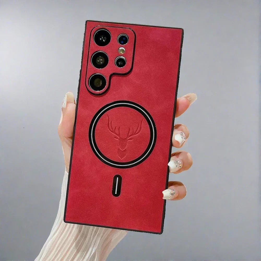 Phone Case PU Leather Wireless Charging