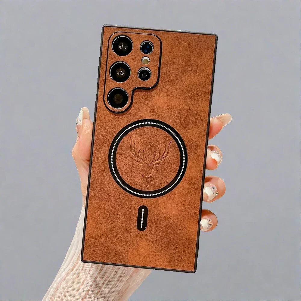 Phone Case PU Leather Wireless Charging
