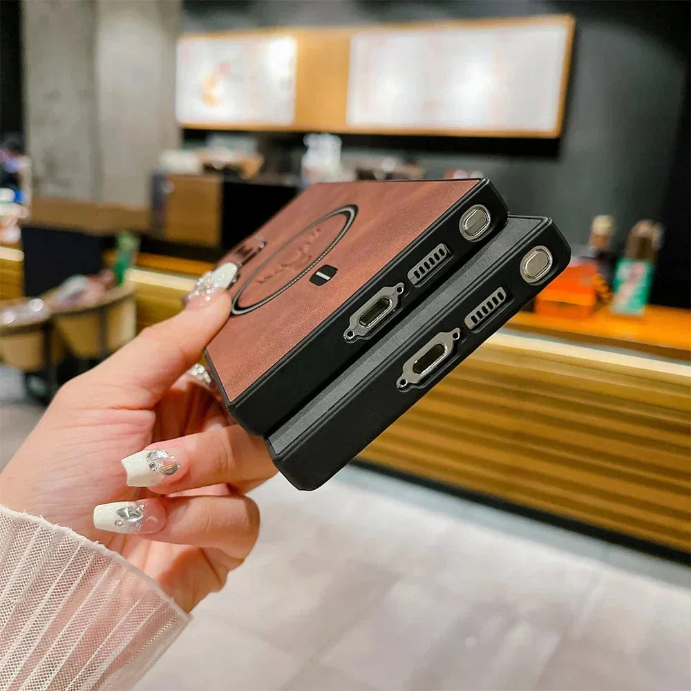 Phone Case PU Leather Wireless Charging