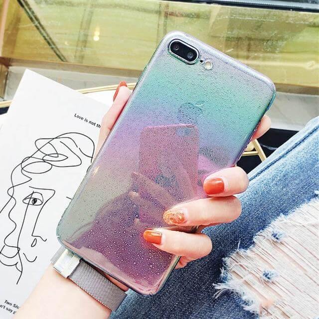 Phone Case Rainbow Gradient iPhone Compatible 4 Color Options