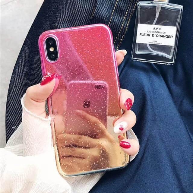 Phone Case Rainbow Gradient iPhone Compatible 4 Color Options