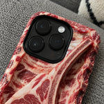 Phone Case Raw Steak Print ABS Wrapped Edges