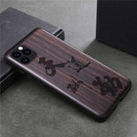 Phone Case Real Wood Back Soft TPU Bumper Protection