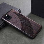 Phone Case Real Wood Back Soft TPU Bumper Protection