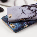 Phone Case Retro Marble Pattern Shock-Resistant Fitted Design