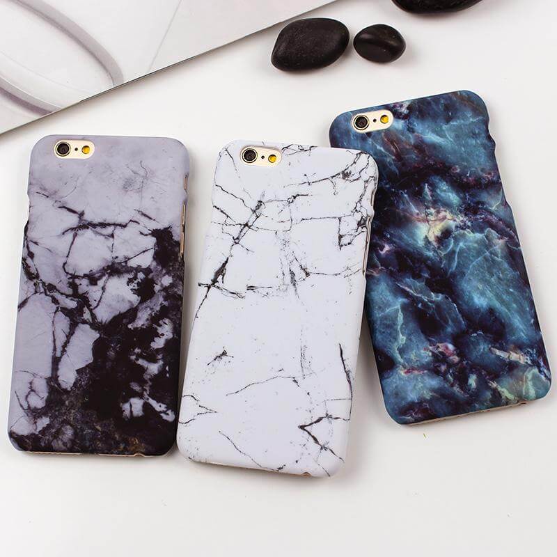 Phone Case Retro Marble Pattern Shock-Resistant Fitted Design