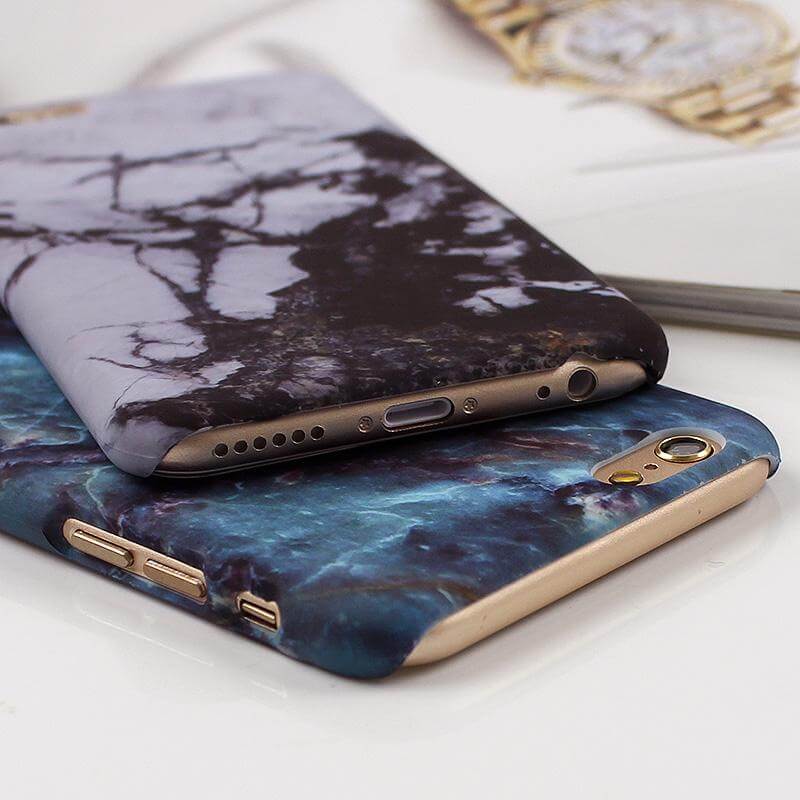Phone Case Retro Marble Pattern Shock-Resistant Fitted Design