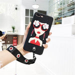 Phone Case Rhinestone Sunglasses Design Flower Hand Strap