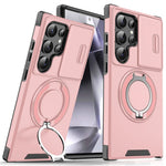 Phone Case Shock-Absorbing Ring Stand Sliding Camera Cover & MagSafe-Compatible