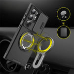 Phone Case Shock-Absorbing Ring Stand Sliding Camera Cover & MagSafe-Compatible