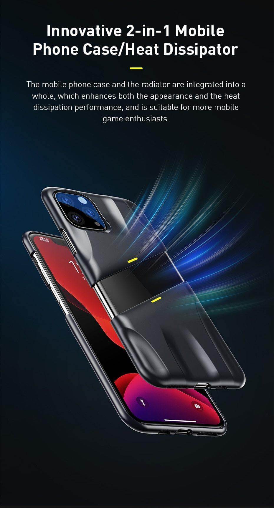 Phone Case Shockproof Graphene Heat Dissipation Stain-Resistant