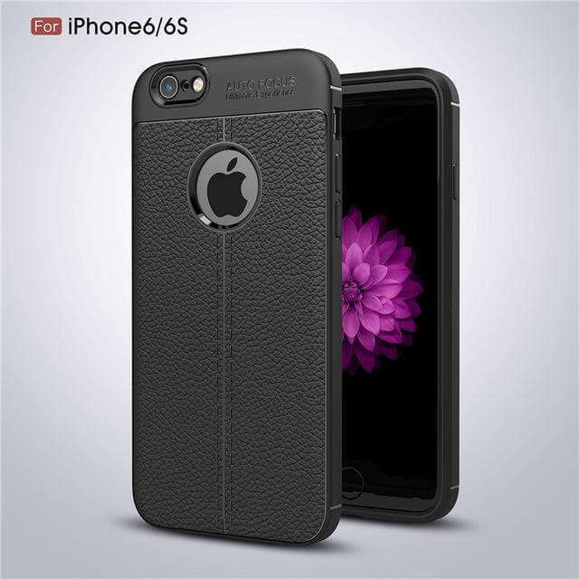 Phone Case Shockproof Silicone Carbon Fiber