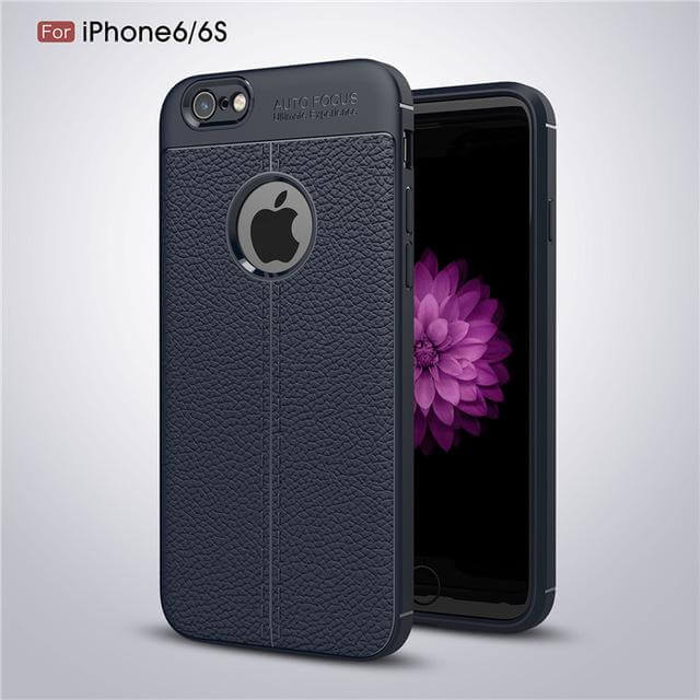 Phone Case Shockproof Silicone Carbon Fiber
