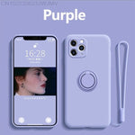 Phone Case Silicone 360° Ring Kickstand Magnetic Mount