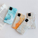Phone Case Silicone Marble Pattern