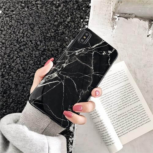 Phone Case Silicone Marble Pattern