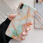 Phone Case Silicone Marble Pattern