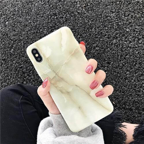 Phone Case Silicone Marble Pattern