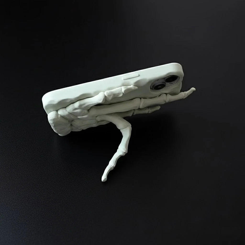 Phone Case Silicone Skeleton Grip & Built-In Stand