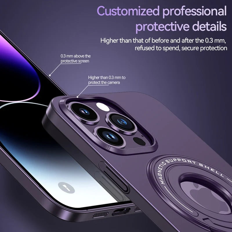 Phone Case Slim MagSafe Charging Built-In Stand Camera Protection