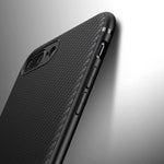 Phone Case Slim Silicone TPU Carbon Fiber Pattern Dust Plug