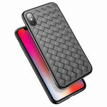 Phone Case Slim Silicone Woven Grid Shock-Resistant