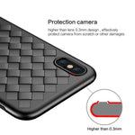 Phone Case Slim Silicone Woven Grid Shock-Resistant