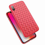 Phone Case Slim Silicone Woven Grid Shock-Resistant