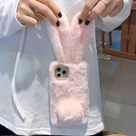 Phone Case Soft Plush Bunny Non-Slip Scratch-Resistant