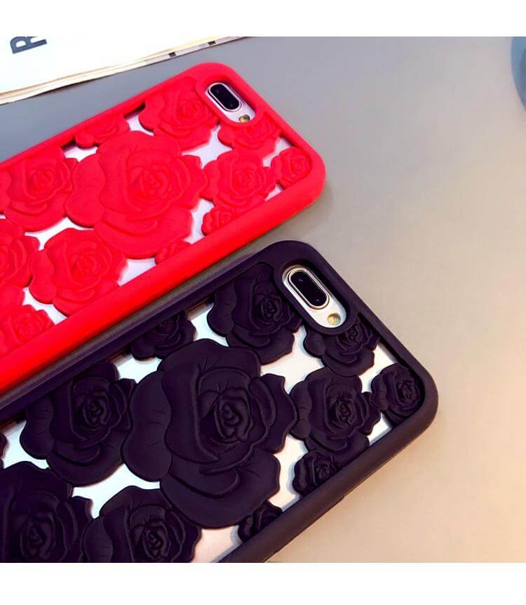 Phone Case Soft Silicone Rose Cutout iPhone 6/6s