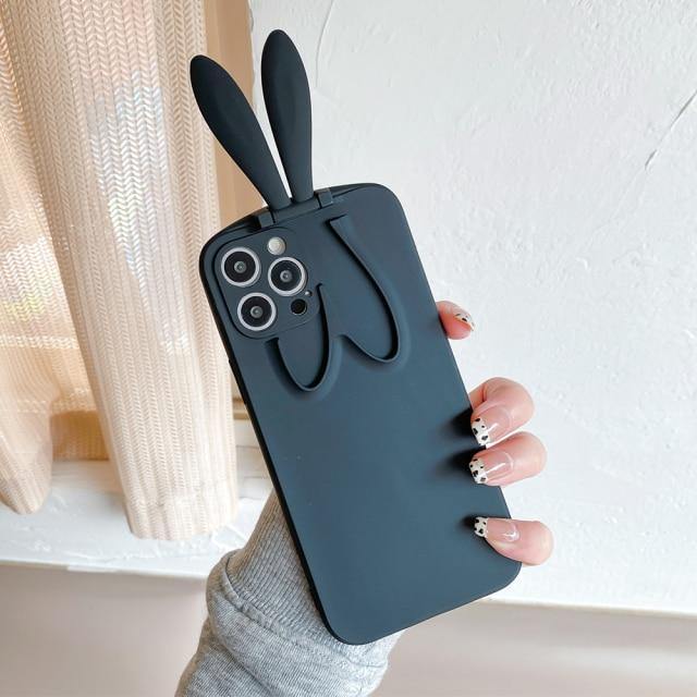 Phone Case Soft TPU Rabbit Ear Design Camera Protection
