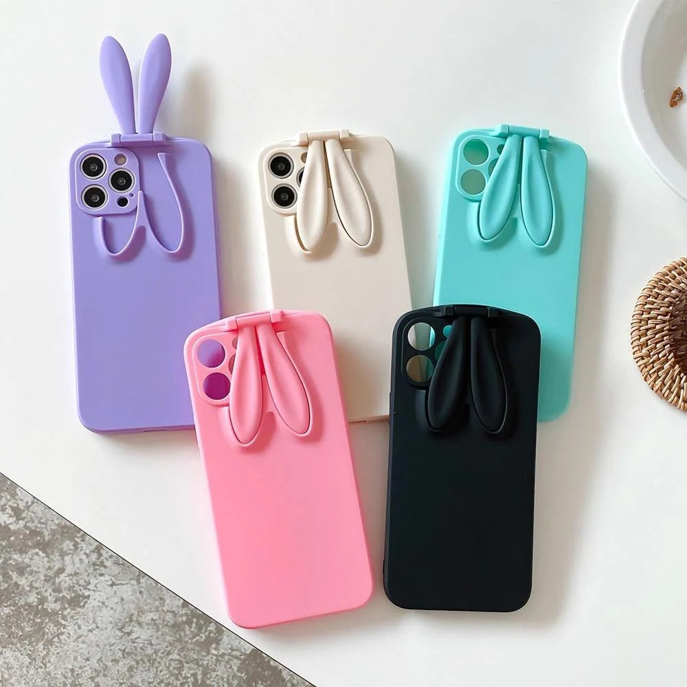 Phone Case Soft TPU Rabbit Ear Design Camera Protection
