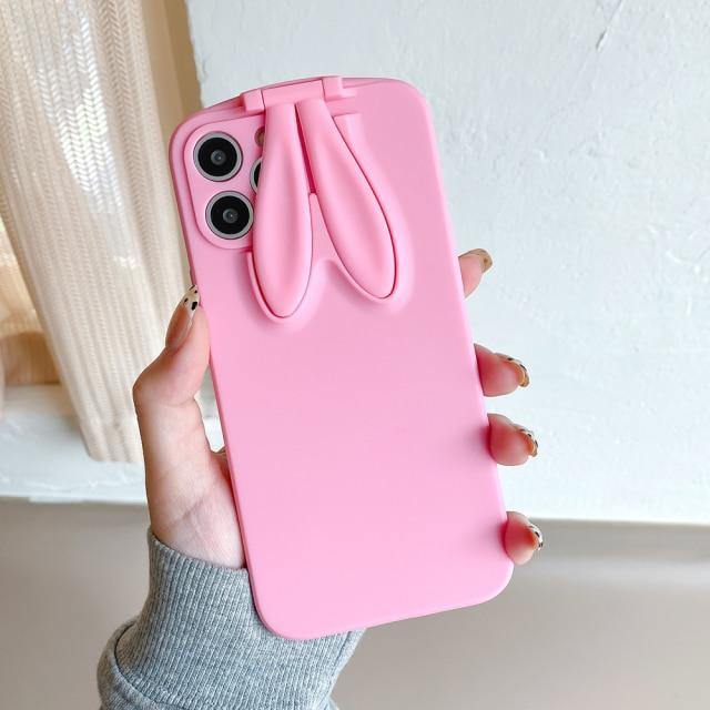 Phone Case Soft TPU Rabbit Ear Design Camera Protection