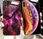 Phone Case Tempered Glass Back Silicone Edges Impact-Resistant