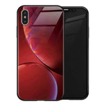 Phone Case Tempered Glass Back Silicone Edges Impact-Resistant