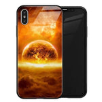 Phone Case Tempered Glass Back Silicone Edges Impact-Resistant