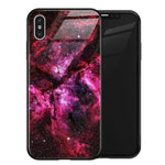 Phone Case Tempered Glass Back Silicone Edges Impact-Resistant