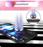 Phone Case Tempered Glass Back Silicone Edges Impact-Resistant