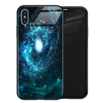 Phone Case Tempered Glass Back Silicone Edges Impact-Resistant