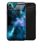 Phone Case Tempered Glass Back Silicone Edges Impact-Resistant