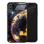 Phone Case Tempered Glass Back Silicone Edges Impact-Resistant
