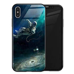 Phone Case Tempered Glass Back Silicone Edges Impact-Resistant