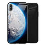 Phone Case Tempered Glass Back Silicone Edges Impact-Resistant