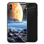 Phone Case Tempered Glass Back Silicone Edges Impact-Resistant