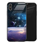 Phone Case Tempered Glass Back Silicone Edges Impact-Resistant