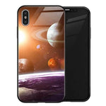 Phone Case Tempered Glass Back Silicone Edges Impact-Resistant