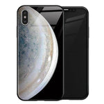 Phone Case Tempered Glass Back Silicone Edges Impact-Resistant