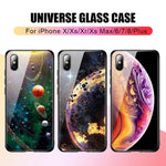 Phone Case Tempered Glass Back Silicone Edges Impact-Resistant
